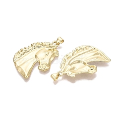 真鍮チャーム  馬のチャーム  18KGP本金メッキ  36x25x3mm  穴：5x3mm&nbsp;KK-N287-45A-G