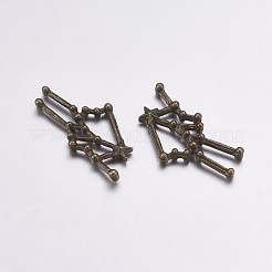 合金カボション  星座/星座  アンティークブロンズ  牡牛座  24x13.5x3mm&nbsp;PALLOY-L204-08AB