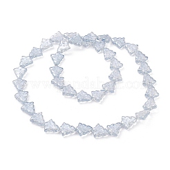Transparent Electroplate Glass Beads Strands&nbsp;EGLA-C002-PL01