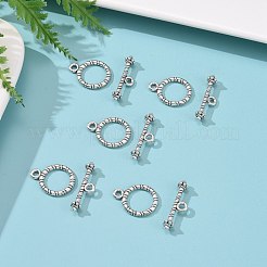 チベット風合金マンテル  カドミウムフリー＆ニッケルフリー＆鉛フリー  リング  アンティークシルバー  リング：約13 mm幅  長さ16.5mm  バー：幅約6mm  長さ20mm  穴：2mm&nbsp;LF0717Y-NF
