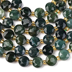 Natural Moss Agate Beads Strands&nbsp;G-C116-A15-02