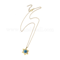 4Pcs 4 Styles Natural Amethyst & Heated Citrine & Apatite & Dyed Green Jade Copper Wire Wrapped Hexagram Pendant Brass Cable Chain Necklaces for Women&nbsp;NJEW-TA00258