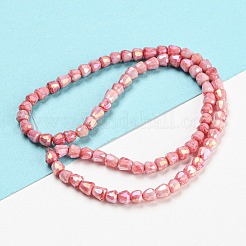 Electroplate Glass Beads Strand&nbsp;GLAA-G088-03-01G
