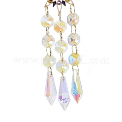 Glass Cone Octagon Window Hanging Suncatchers&nbsp;HJEW-B006-02A