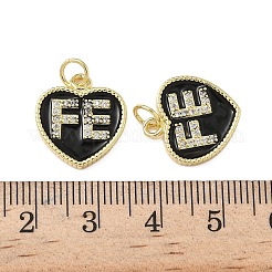 Brass Micro Pave Cubic Zirconia Pendants&nbsp;KK-L243-20G-03