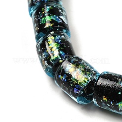 Handmade Dichroic Foil Glass Beads Strands&nbsp;DICH-U001-09E