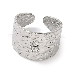 Hammered 304 Stainless Steel Loop Ring Base&nbsp;STAS-G375-01P