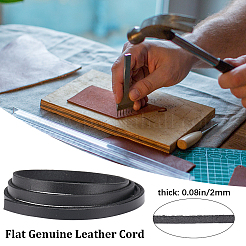3Pcs Flat Leather Jewelry Cord&nbsp;WL-GF0001-16D-02