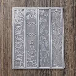長方形のDIYブックマークシリコン型  レジン型  UVレジン用  エポキシ樹脂工芸品作り  ホワイト  147x123x5mm  穴：3mm  内径：140x24.5mm&nbsp;X1-DIY-G113-01B