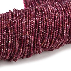 天然のレッドトルマリンビーズ連売り  ラウンド  2mm  穴：0.5mm  約190個/連  14.96''（38センチメートル）&nbsp;G-RM250101-A14