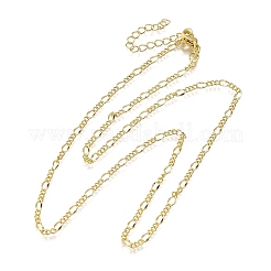 Brass Figaro Chain Necklaces&nbsp;NJEW-M108-42G