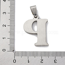 ステンレスペンダント201個  ラインストーン付き  文字L  文字p  25x18x2mm  穴：6x3mm&nbsp;STAS-Q342-53P-P