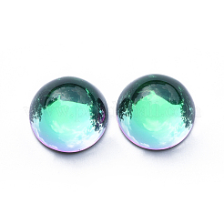 クリアガラスカボション  フラットバック  半円/ドーム  ミックスカラー  10x5.8~6mm&nbsp;GLAA-L021-F