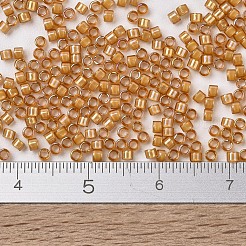 MIYUKIデリカビーズ  シリンダー  日本製シードビーズ  11/0  （db1778)白い裏地トパーズab  1.3x1.6mm  穴：0.8mm  約2000PCS /ボトル  10 G /ボトル&nbsp;SEED-JP0008-DB1778