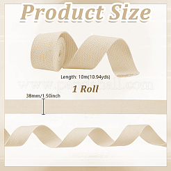 ポリコットンリボン1ロール  洋服アクセサリー用  古いレース  1-1/2インチ（38mm）  約10.94ヤード（10m）/ロール&nbsp;OCOR-GA0002-82A