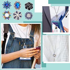 DIY Interchangeable Flower Office Lanyard ID Badge Holder Necklace Making Kit&nbsp;DIY-SC0021-46