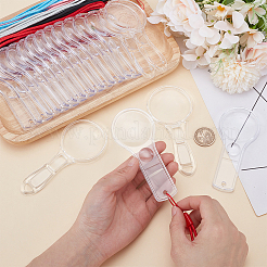 12pcs 2 Styles Plastic/Acrylic Magnifier&nbsp;AJEW-AR0001-96