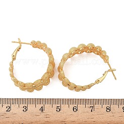 真鍮の丸型フープピアス  ニッケルフリー  18KGP本金メッキ  31.5x14.5x27mm&nbsp;EJEW-D337-12G