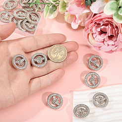 24Pcs 1-Hole Alloy Rhinestone Buttons&nbsp;BUTT-CA0001-28A