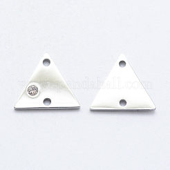 316 Surgical Stainless Steel Micro Pave Cubic Zirconia Links connectors&nbsp;STAS-K178-20P