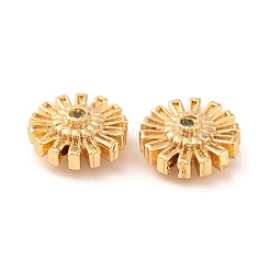 Brass Micro Pave Clear Cubic Zirconia Beads&nbsp;KK-S389-17G