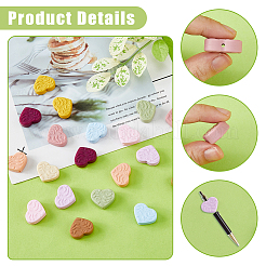 20Pcs 10 Colors Silicone Focal Beads&nbsp;SIL-DC0001-63