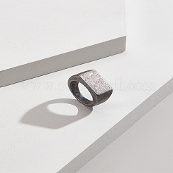 1Pc Antique Style Stainless Steel Rectangle Finger Rings for Men&nbsp;RJEW-LP0001-42