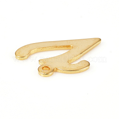 ステンレスペンダント201個  レーザー切断  文字L  ゴールドカラー  文字.v：15x10.5x1.2mm  穴：1mm&nbsp;STAS-L244-04V-G