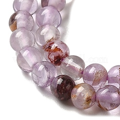 Natural Purple Phantom Quartz Purple Lodolite Quartz Beads Strands&nbsp;G-B090-A21-03