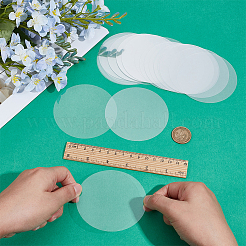 クラフト保護用の透明 PVC バッジ保護フィルム  フラットラウンド  透明  85x0.1mm&nbsp;FIND-WH0366-121C