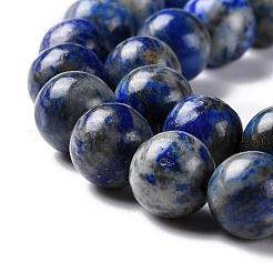 天然石ラピスラズリビーズ連売り  ラウンド  8mm  穴：1mm  約45個/連  15インチ&nbsp;G-G099-8mm-7B