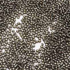 TOHO日本のシードビーズ  ラウンド  11/0  （29c）シルバーの裏地付きダークブラックダイヤモンド  2x1.5mm  穴：0.5mm  約42000個/ポンド&nbsp;SEED-F002-2mm-29C