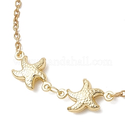 3Pcs 3 Styles 304 Stainless Steel Starfish Link Bracelets&nbsp;BJEW-JB13420