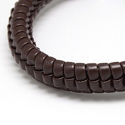 Trendy Unisex Casual Style Leather Wrapped PU Leather Bracelets&nbsp;BJEW-L308-15