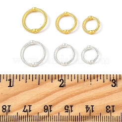 60個3スタイルラックメッキ合金ビーズフレーム  丸いリング  ゴールデン＆シルバー  9~13x3mm  穴：1.6mm  60個/セット&nbsp;FIND-FS0003-46
