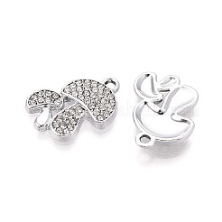 Rack Plating Alloy Rhinestone Pendants&nbsp;PALLOY-T091-24M-P