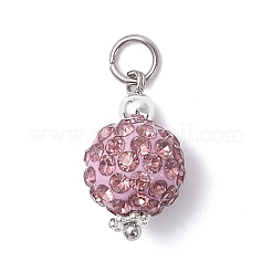 Handmade Polymer Clay Rhinestone Pendants&nbsp;PALLOY-JF04609