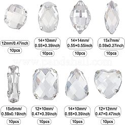 80Pcs 8 Style Acrylic Sew on Rhinestone&nbsp;OACR-FG0001-17