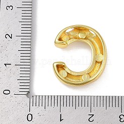 真鍮チャーム  カドミウムフリー＆ニッケルフリー＆鉛フリー  absと  a～zの文字  文字C  21x17.5x6.5mm  穴：3.5mm&nbsp;KK-M009-01C