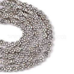 Tibetan Style Flower Alloy Bead Strands&nbsp;X-TIBEB-O007-01-NR
