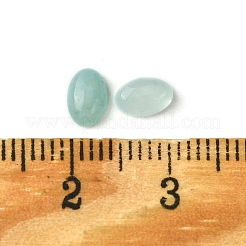 天然石ホワイトジェイドカボション  オーバル  染め  淡いターコイズ  6x4x2~2.5mm&nbsp;G-A094-01A-30