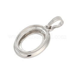 Brass Pendant Cabochon Settings&nbsp;KK-S521-11P