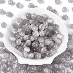 Fgbグレードaドローベンチスタイルガラスシードビーズ  ラウンド  模造キャットアイビーズ  ゲインボロ  9.5mm  穴：1.4~1.6mm  約420個/ポンド&nbsp;SEED-Q040-10MM-25