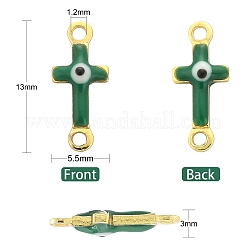 50Pcs Brass Enamel Connector Charms&nbsp;KK-CJ0001-82