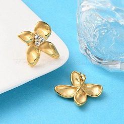 304 Stainless Steel Rhinstone Stud Earrings&nbsp;EJEW-Z081-01G