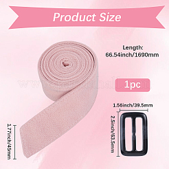 ウールのベルト  プラスチックバックル付き  フラミンゴ  1690x45mm&nbsp;AJEW-WH20020-133F