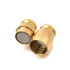 バレル 304 ステンレススチール マグネット留め具  ゴールドカラー  14mm  穴：4mm&nbsp;STAS-D382-03A-G