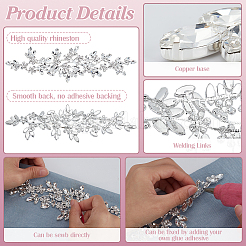 1Pc Rhinestone Cloth Patches&nbsp;AJEW-FG0004-59B