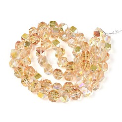 Electroplate Glass Beads Strands&nbsp;EGLA-T021-21F