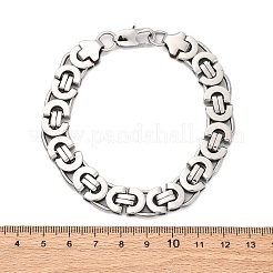 304 Stainless Steel Byzantine Chain Bracelets for Women Men&nbsp;BJEW-R018-22P-02